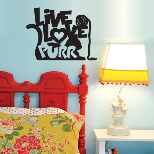 live, love, purr metal wall art/decor live, love, purr metal wall art/decor