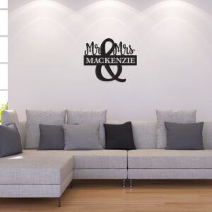mr. and mrs. monogram metal wall art/decor