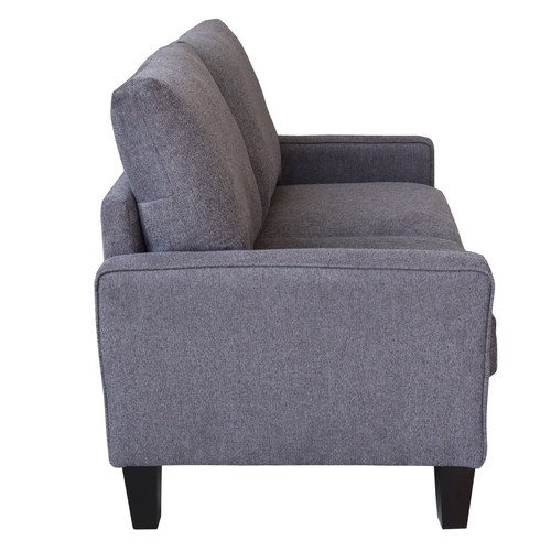modern living room furniture loveseat in dark grey fabric modern living room furniture loveseat in dark grey fabric