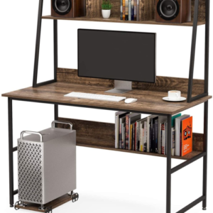 47 inch computer desk with shelves sturdy writing desk
